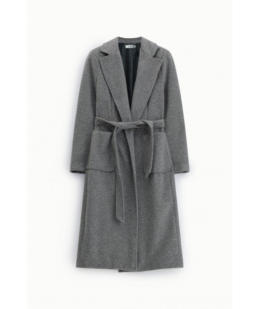 Long Coat with Belt and Large Pockets, Please