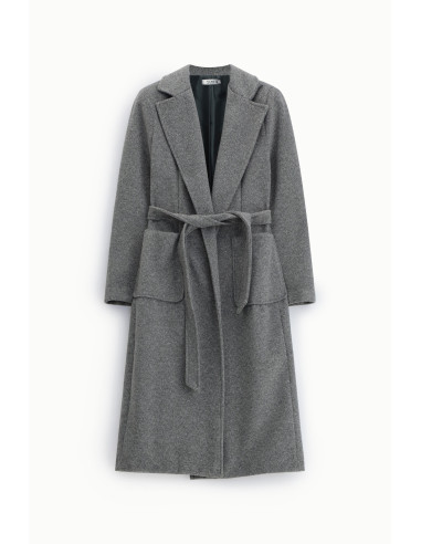 Long Coat with Belt and Large Pockets, Please