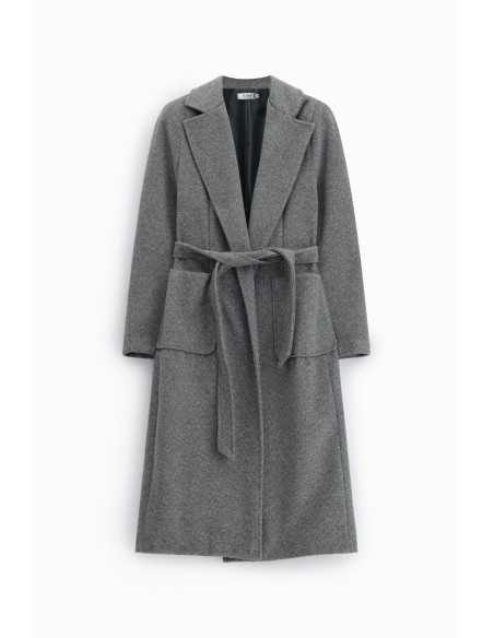 Long Coat with Belt and Large Pockets, Please