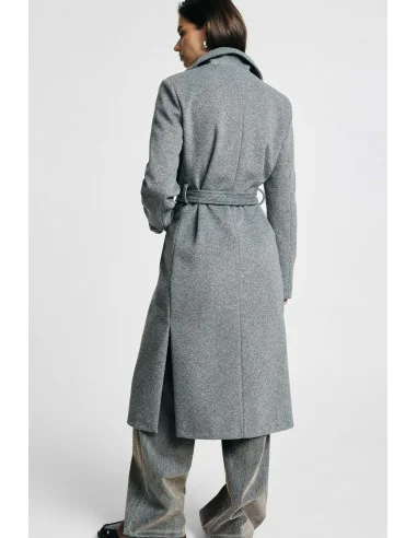 Manteau long avec ceinture et grandes poches, Please