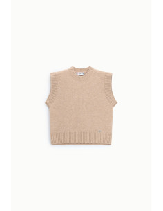 Maglione Senza Maniche Con Profili A Costine Please 2