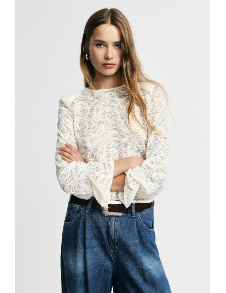 Maglione In Pizzo Con Maniche Balloon Please