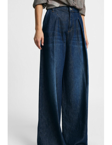 Jeans larges à pinces et taille haute Please