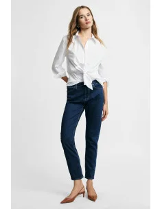 Jean droit avec coutures contrastantes Please