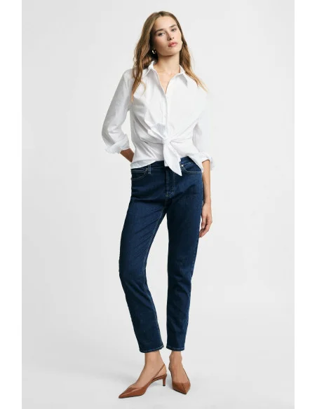 Jeans A Gamba Dritta Con Cuciture A Contrasto Please