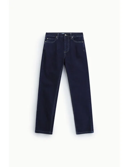 Straight-Leg Jeans with Contrast Stitching Please