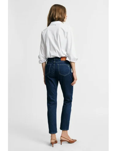 Jean droit avec coutures contrastantes Please