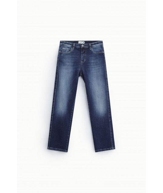Straight-leg jeans with a washed effect – Please