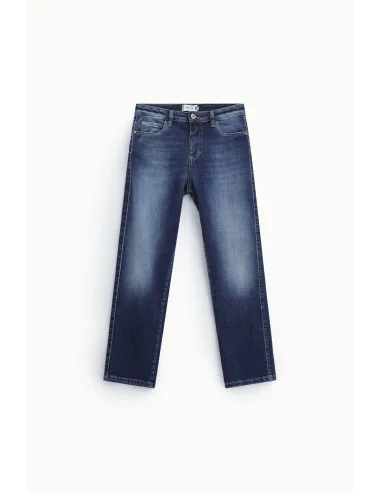 Straight-Leg Jeans with Washed Effect Please