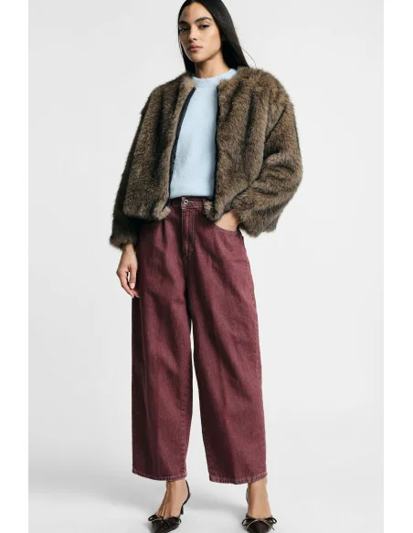 Jeans Gamba Ampia Fit Cropped Cinque Tasche Please