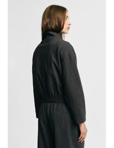 Felpa Corta Con Zip E Fondo Elasticizzato Please