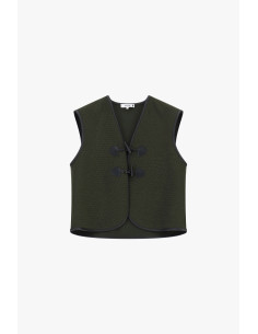 Vest with toggle fastening and contrasting trim, please - Vestiti F... 2