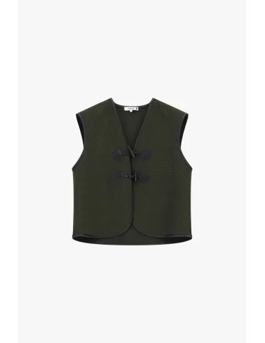 Gilet Con Chiusura A Alamari E Bordo A Contrasto Please