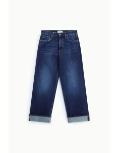 Jean ample taille haute à revers Please 2