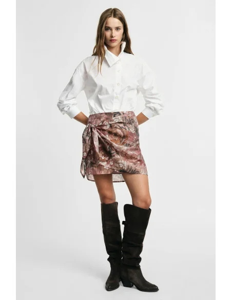 Short Skirt with Watercolour Floral Print Please