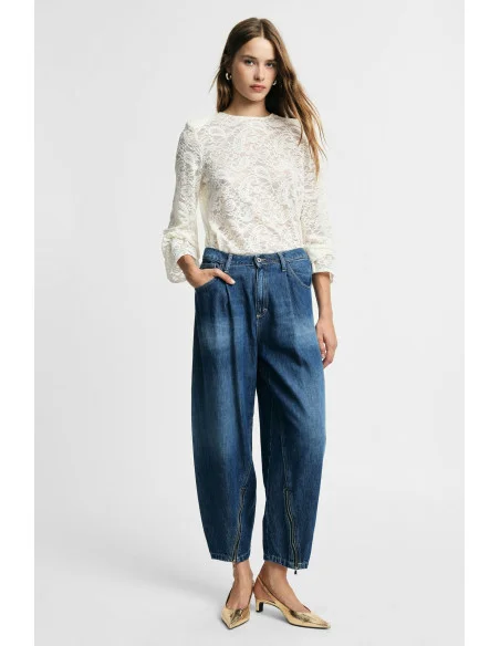 Jeans Baloon Fit Con Zip Alle Caviglie Please