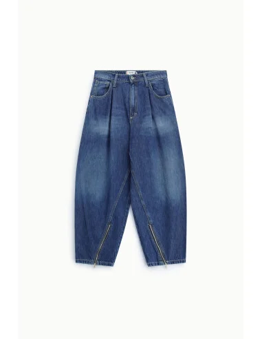 Balloon-Fit Jeans with Ankle Zips Please