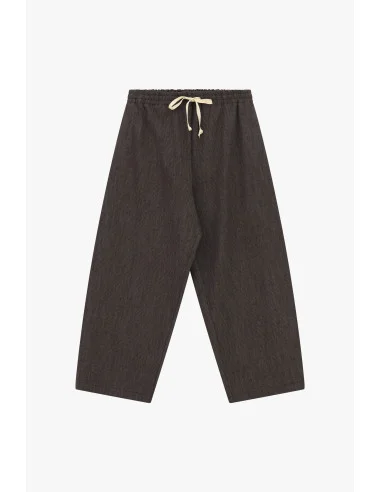 Pantalon palazzo à taille élastiquée et cordon de serrage Please
