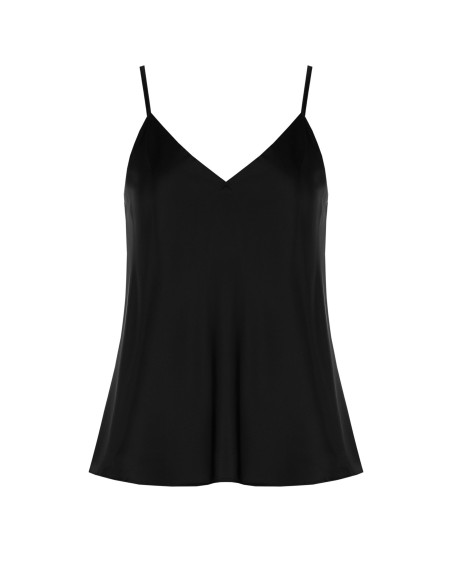 Rinascimento-Style Satin Fluid Top with Double V-Neck - Vestiti Fir...
