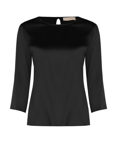 Flowy 3/4-Sleeve Satin Blouse by Rinascimento - Vestiti Firmati Lif...