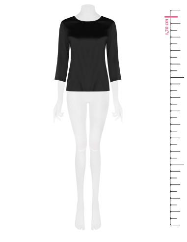 Flowy 3/4-Sleeve Satin Blouse by Rinascimento - Vestiti Firmati Lif...