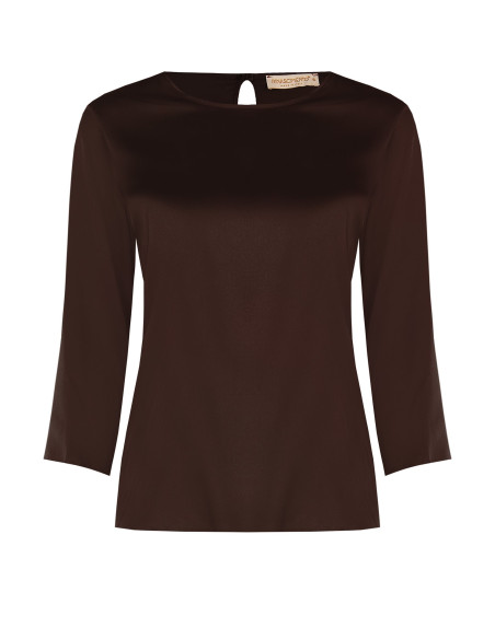 Blouse fluide à manches 3/4 en satin « Rinascimento » - Vestiti Fir...
