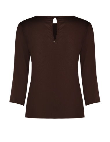 Blouse fluide à manches 3/4 en satin « Rinascimento » - Vestiti Fir...