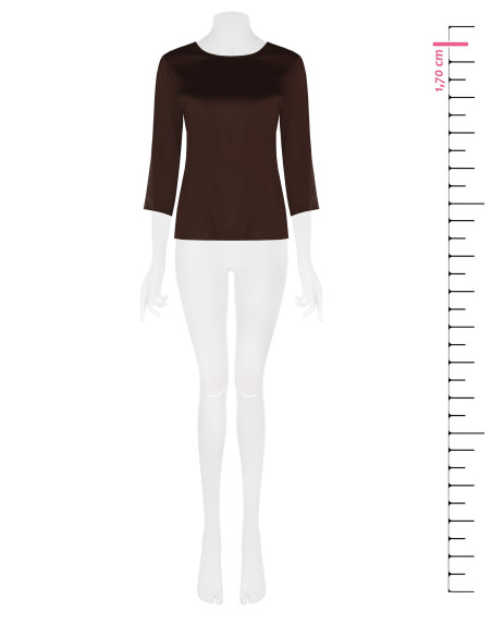 Flowy 3/4-Sleeve Satin Blouse by Rinascimento - Vestiti Firmati Lif...