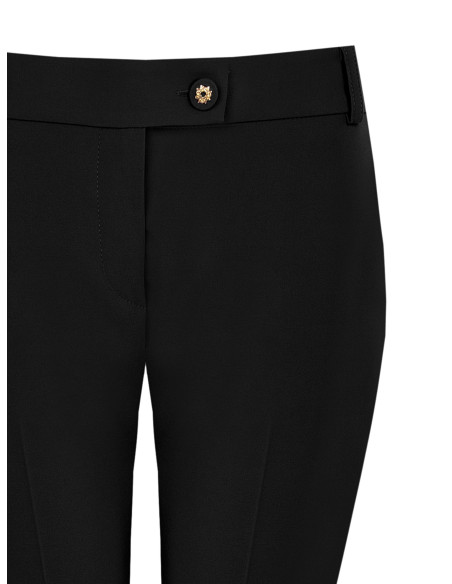 Pantaloni Dritti In Tessuto Tecnico Con Bottone Logo Rinascimento