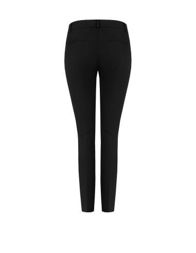 Pantaloni Skinny In Scuba Crepe Con Bottone Coordinato Rinascimento