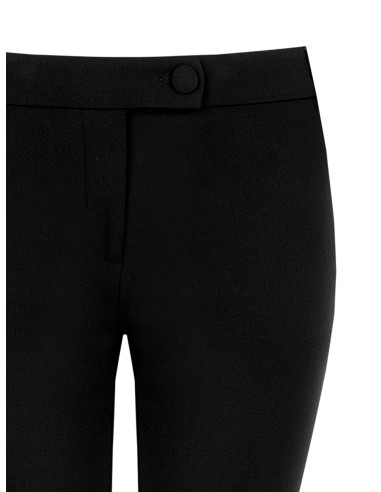Skinny Trousers in Scuba Crepe with a Matching Button by Rinascimen...