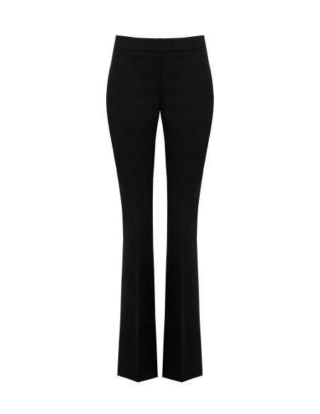 Pantalon cigarette en tissu technique avec fermeture éclair latéral...