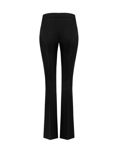 Cigarette Trousers In Technical Fabric With Side Zip Rinascimento