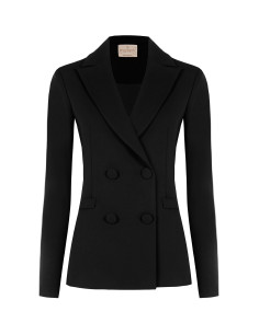 Veste blazer cintrée en crêpe scuba avec boutons assortis « Rinascimento » 2