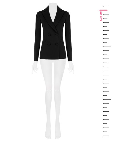 Veste blazer cintrée en crêpe scuba avec boutons assortis « Rinasci...