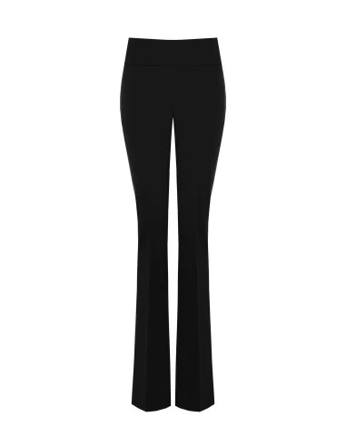 Pantalon évasé en tissu technique avec bande à la taille Rinascimento