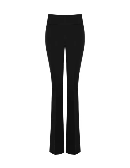 Pantalon évasé en tissu technique avec bande à la taille Rinascimento