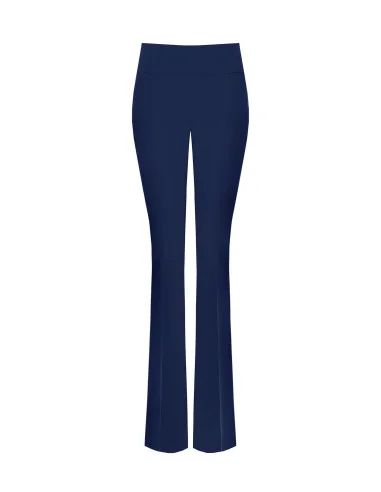 Pantalon évasé en tissu technique avec bande à la taille Rinascimento