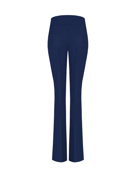 Pantalon évasé en tissu technique avec bande à la taille Rinascimento