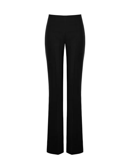 Flared Trousers in Technical Fabric with Side Zip Rinascimento