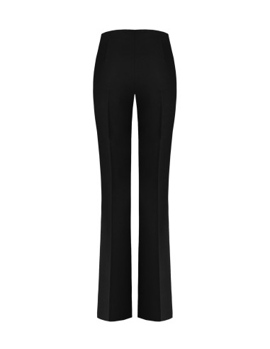Rinascimento Technical Fabric Flared Trousers with Side Zip - Vesti...