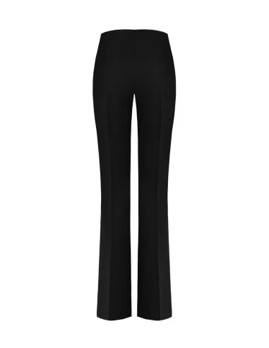 Flared Trousers in Technical Fabric with Side Zip Rinascimento