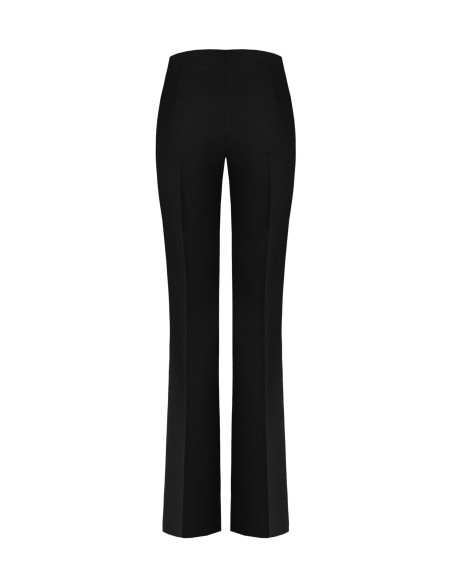 Pantalon évasé en tissu technique avec fermeture éclair latérale « ...