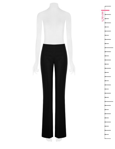 Rinascimento Technical Fabric Flared Trousers with Side Zip - Vesti...