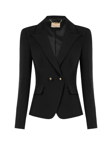 Cropped Fitted Blazer Jacket in Technical Fabric Rinascimento