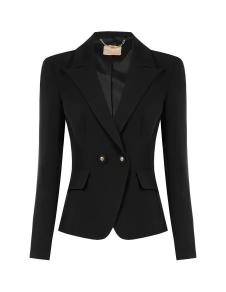 Veste blazer courte cintrée en tissu technique Rinascimento