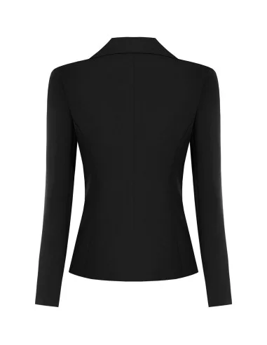 Giacca Blazer Corta Sfiancata In Tessuto Tecnico Rinascimento