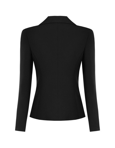 Short, Fitted Blazer Jacket in Rinascimento Technical Fabric - Vest...
