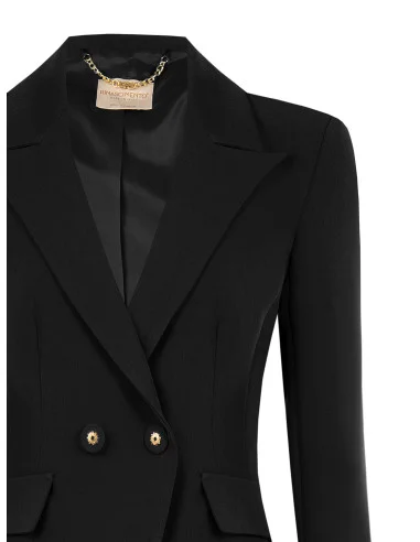 Giacca Blazer Corta Sfiancata In Tessuto Tecnico Rinascimento