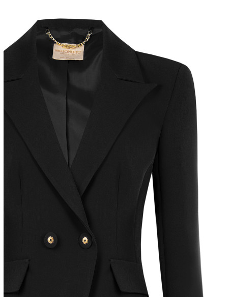 Giacca Blazer Corta Sfiancata In Tessuto Tecnico Rinascimento